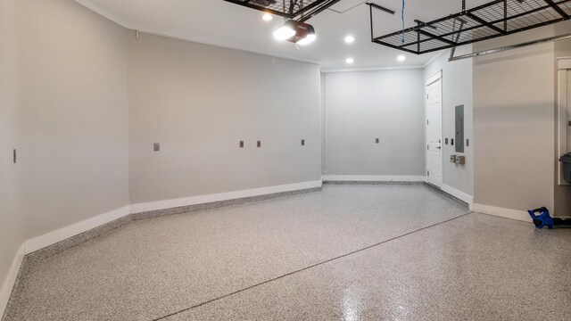 61 Sweet Breeze Dr, Santa Rosa Beach, FL 32459 - garage featuring electric panel and a garage door opener
