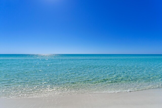 property view of water featuring a view of the beach