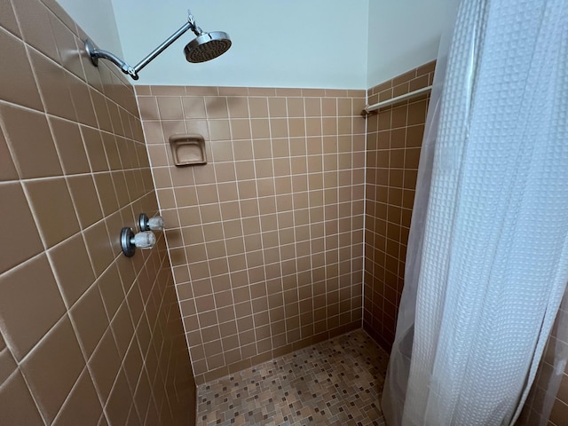 bathroom with walk in shower