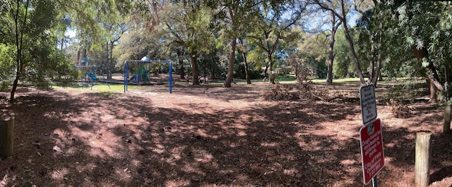 view of yard featuring a playground