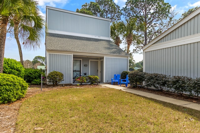 exterior space featuring a front yard