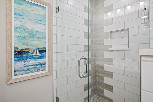 bathroom with an enclosed shower