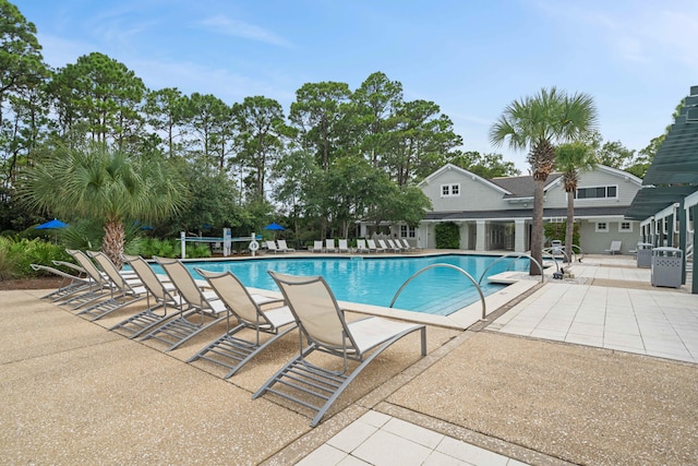 view of pool featuring a patio area