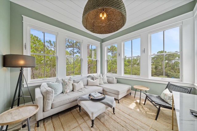 sunroom / solarium featuring a wealth of natural light