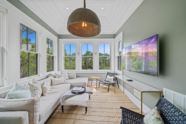 view of sunroom