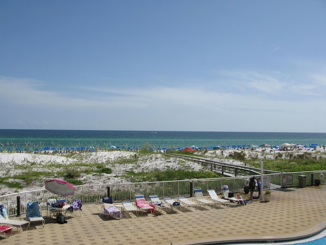 water view featuring a view of the beach