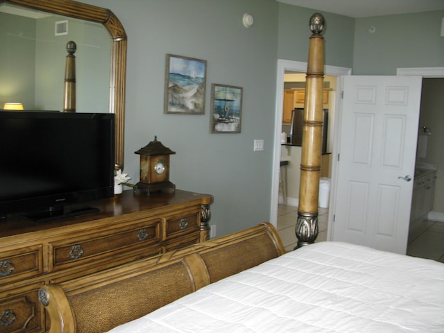 view of tiled bedroom