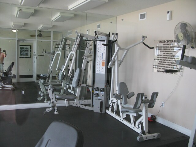 view of workout area