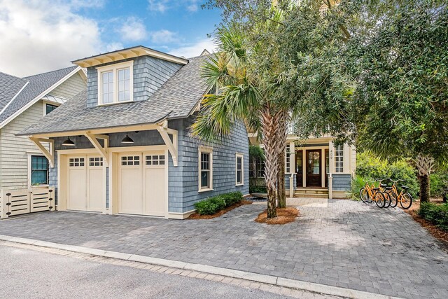 view of front of home featuring a garage