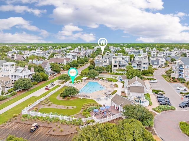 bird's eye view featuring a residential view