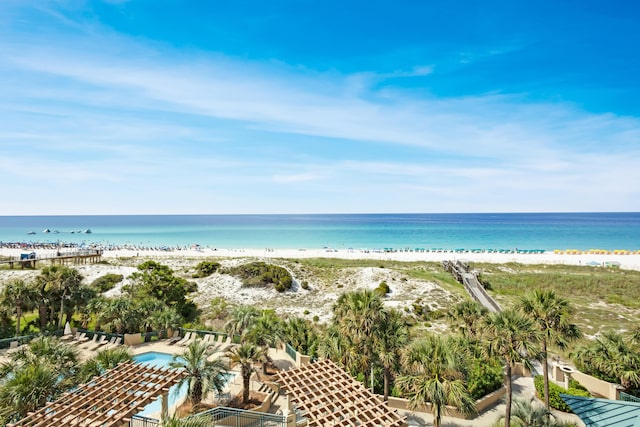 water view featuring a view of the beach