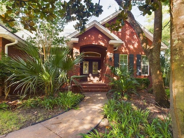 view of front of home featuring french doors