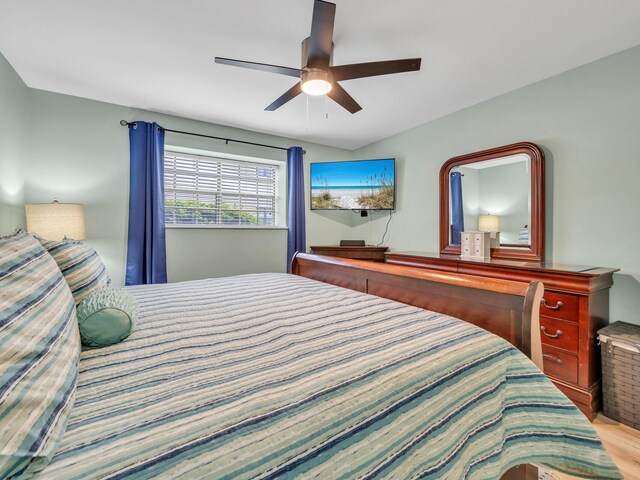452 N Driftwood Bay Unit 96B, Miramar Beach, FL 32550 - bedroom with wood finished floors and a ceiling fan