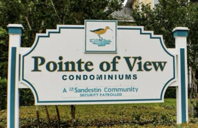 view of community sign