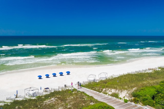 water view with a beach view