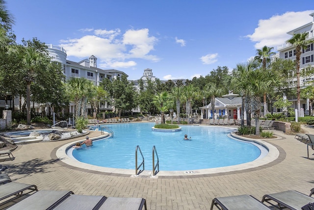 view of pool with a patio