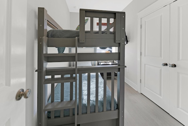 bedroom featuring light hardwood / wood-style floors