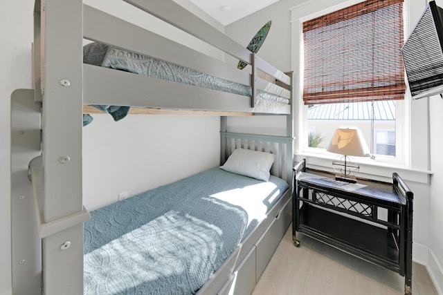 bedroom featuring light hardwood / wood-style floors