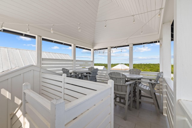 view of sunroom