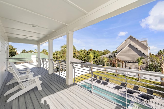 view of wooden deck