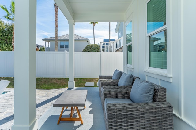 view of patio with fence