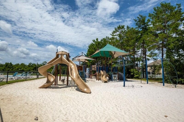 view of jungle gym