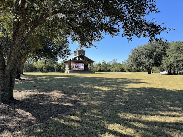 view of yard with a gazebo