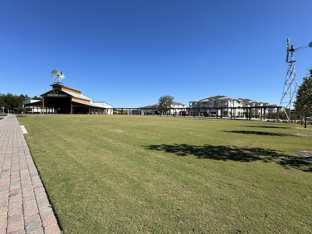 view of yard with a gazebo