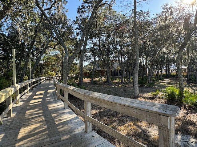 view of dock area