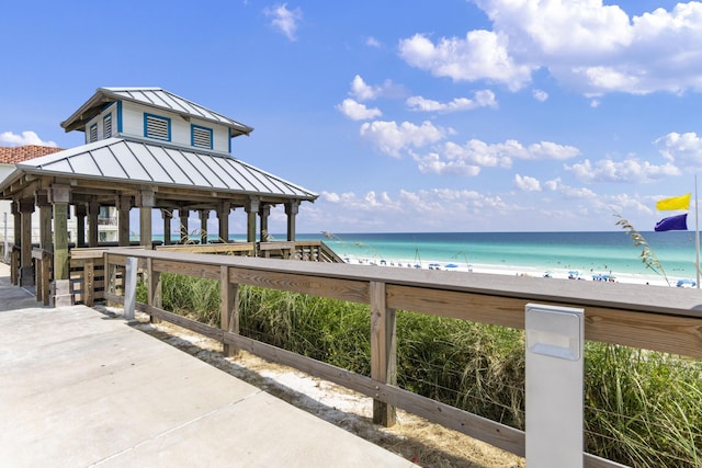 water view with a view of the beach