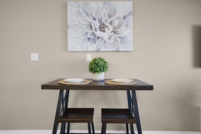 view of dining area