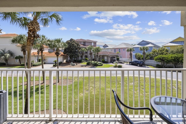 balcony with a residential view