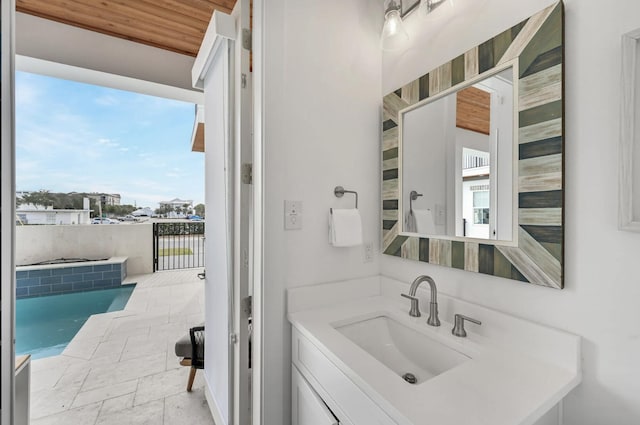 bathroom with vanity