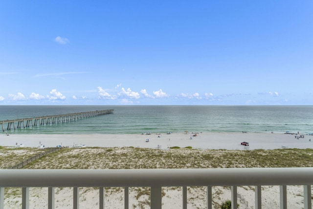 water view with a view of the beach