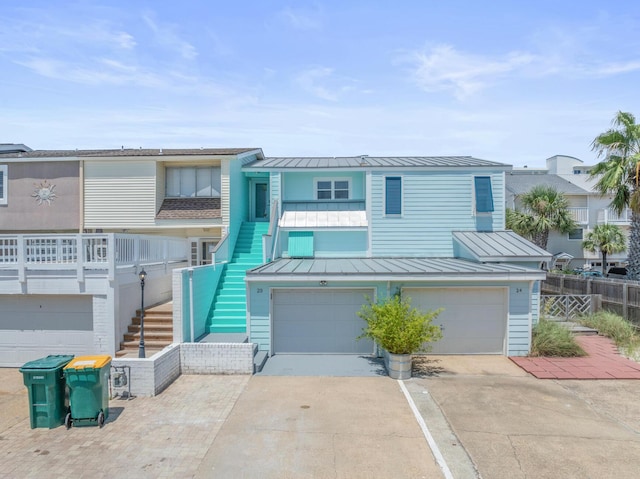 view of property featuring a garage