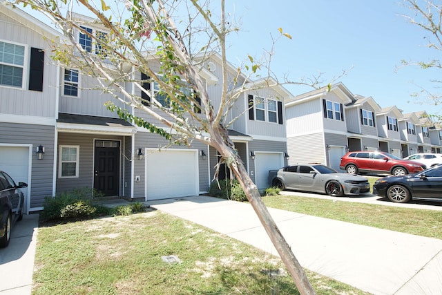 view of property with a garage