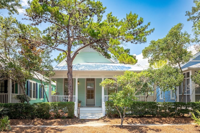 view of front of home with a porch