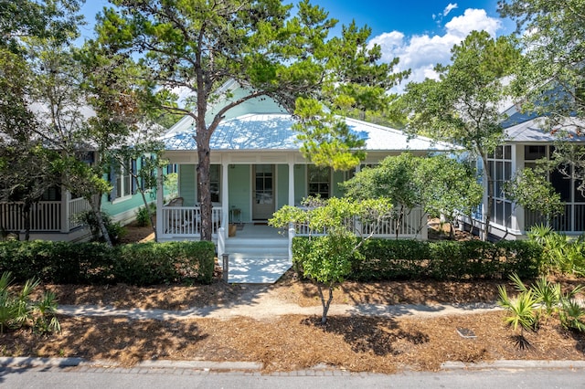 view of front of property with a porch