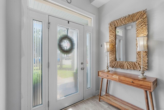 entrance foyer featuring light hardwood / wood-style flooring