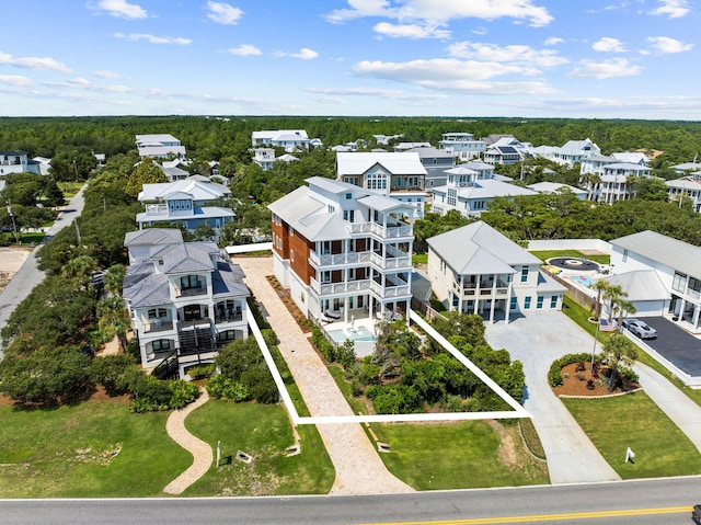 drone / aerial view featuring a residential view