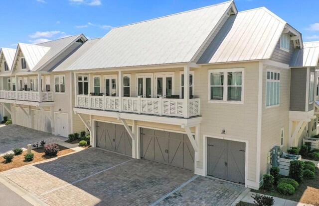 view of property featuring a garage