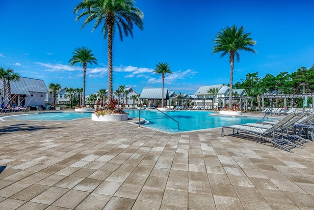 view of pool with a patio area