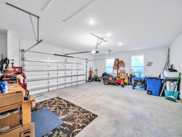 garage featuring a garage door opener