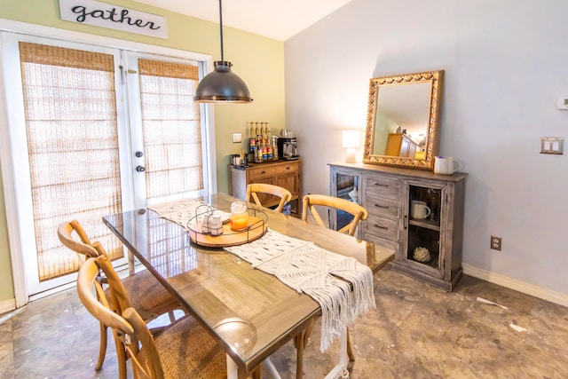 view of dining room