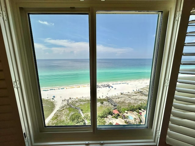 water view featuring a view of the beach