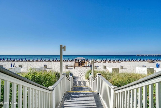 water view featuring a view of the beach