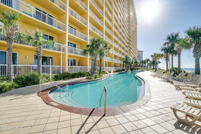 view of pool with a patio