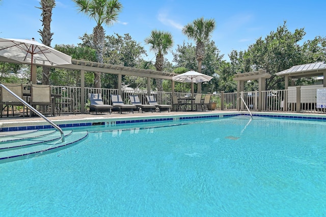 pool with fence