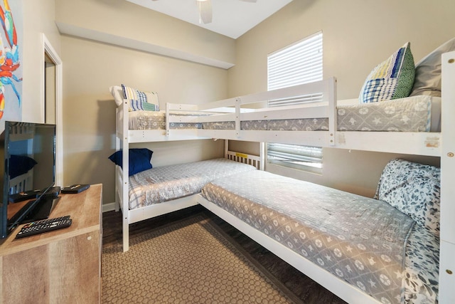 bedroom featuring a ceiling fan