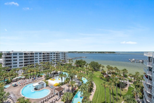 1324 SE Miracle Strip Pkwy Unit Ph01, Fort Walton Beach, FL 32548 - birds eye view of property with a water view